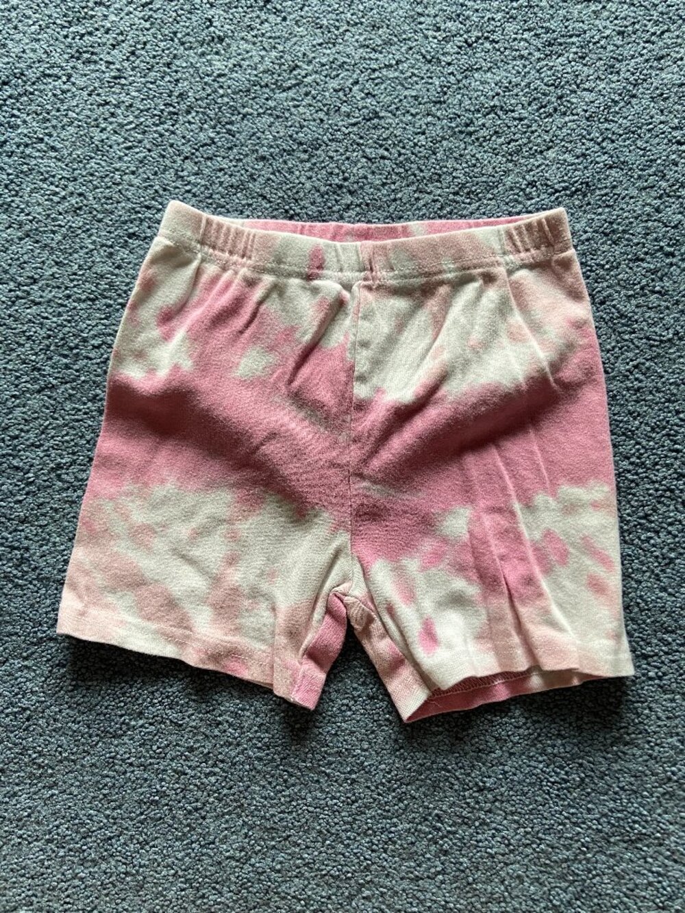 The Children's Place Toddler Girl's Pink & White Tie-Dye Biker Shorts Size 5T